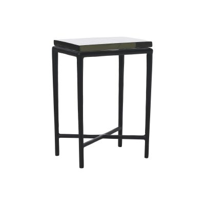 Alternative view of Aria Indoor Cast Aluminum Side Table, Black
