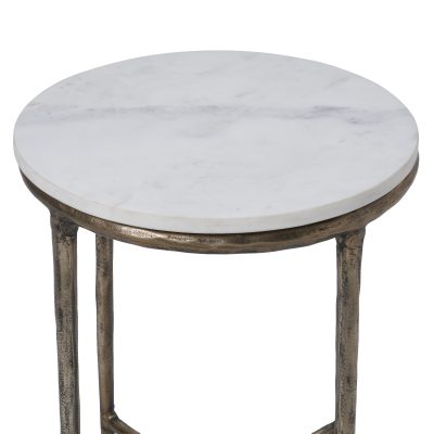 Alternative view of Pearson Indoor Cast Aluminum Side Table, Antique Brass
