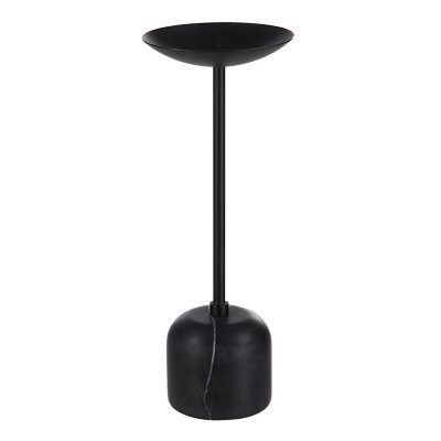 Alternative view of Uma Indoor Iron Set Of 2 Pillar Candle Holder, Matte Black