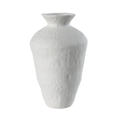 Melton Indoor Porcelain Ceramic Vase, Matte Off-White