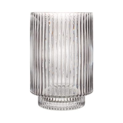 Alternative view of Amiens Indoor Mouth Blown Glass Glass Vase, Grey Fluted