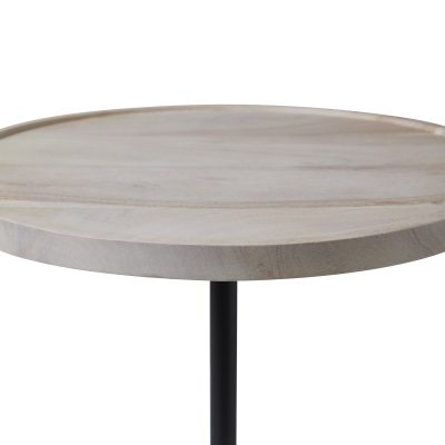 Alternative view of Antares Indoor Acacia Wood Side Table, Whitewash