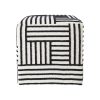 Monti Indoor Cotton Canvas Cube Ottoman, Black 2 vxkjizhsnvd9ryhiwemd
