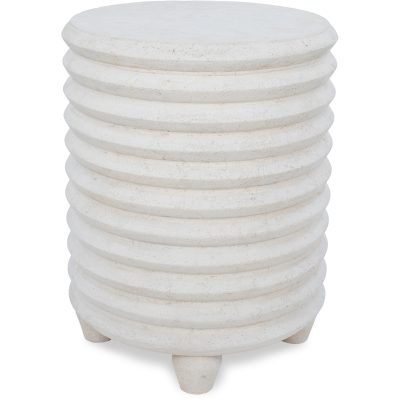 Aleksi   Indoor/Outdoor Volcanic Stone Side Table  , Natural