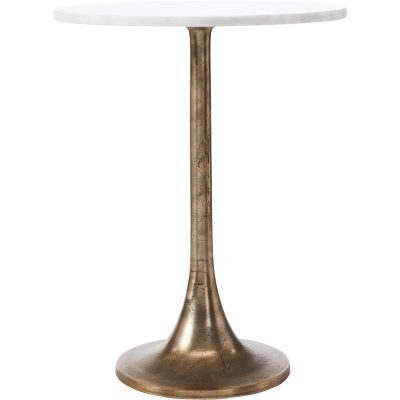 Amalya Indoor Aluminum Table, Antique Brass