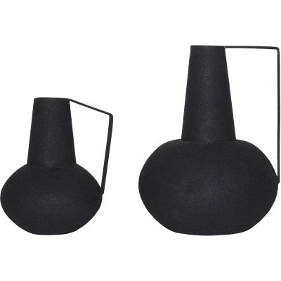Alternative view of Monarda Indoor Iron Vase, Matte Black