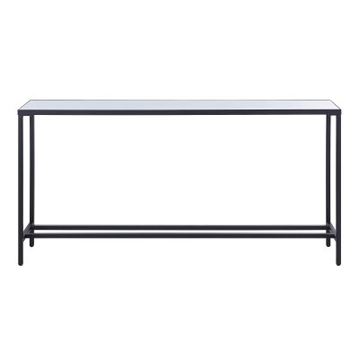 Bodin Indoor Iron Console Table, Matte Black