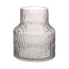 Hyacinth Indoor Mouth Blown Glass Glass Vase, Grey Texture