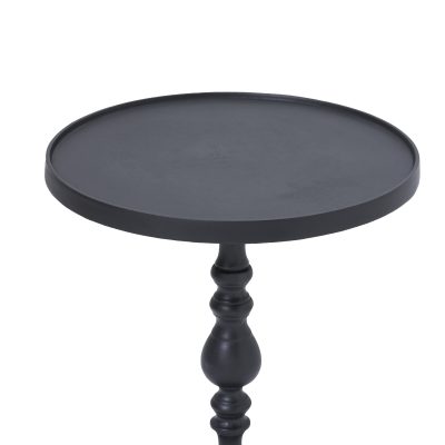 Alternative view of Yates Indoor Cast Aluminum Side Table, Matte Black