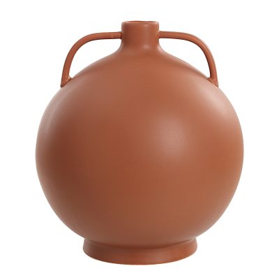 Delphi Indoor Ceramic Vase, Matte Terracotta