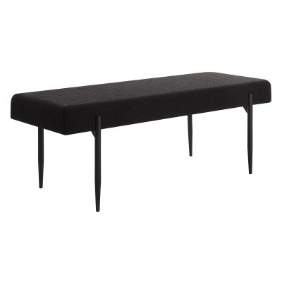 Alternative view of Lowe Indoor Boucle Bench, Black