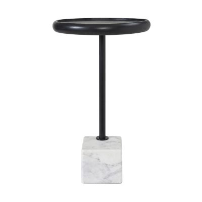 Hull Indoor Banswara Marble Side Table, White