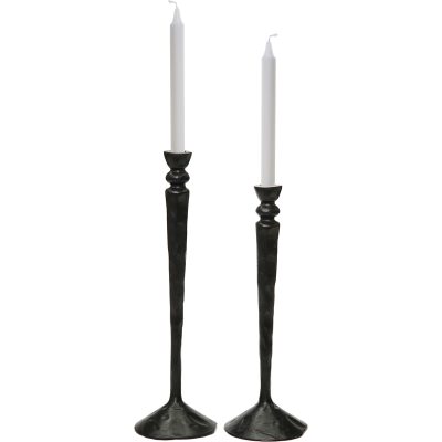 Bollington Indoor Aluminum Candle Holder, Black