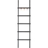Mareva Indoor Mango Wood Blanket Ladder, Black 2 nzatkupwy8tw1kkie4up
