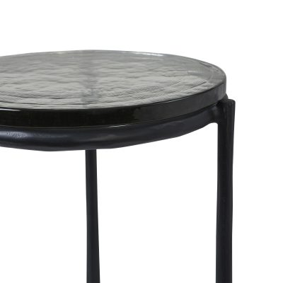 Alternative view of Avila Indoor Cast Aluminum Side Table, Black