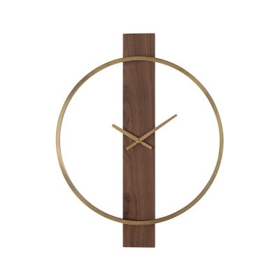 Avigail Wall Clock, Antique Brushed Brass