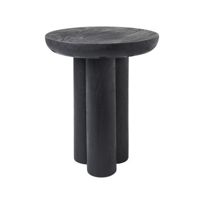 Quintin Indoor Mango Wood Side Table, Black