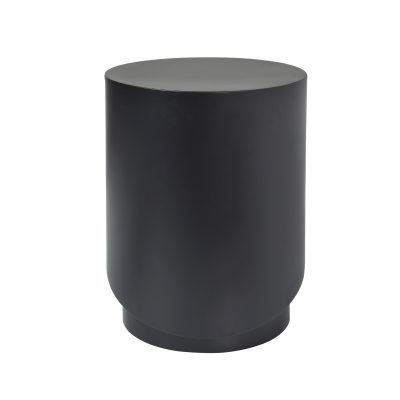 Domus Indoor Iron Sheet Indoor/Outdoor Side Table, Matte Black
