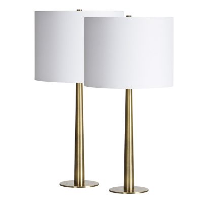 Sarai 26" Length Table Lamp- Set of two, Antique Brass
