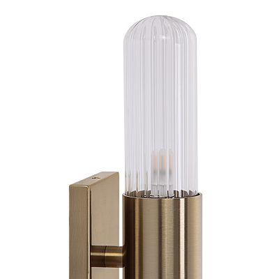 Alternative view of Chiara 15.75" Ribbed Clear 2-Light Wall Sconce