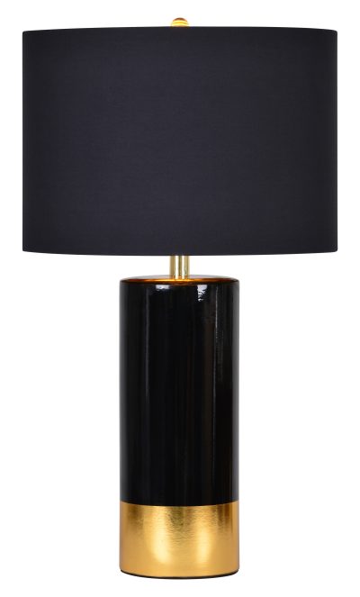 The Tuxedo 29" Length Table Lamp, Black and Gold