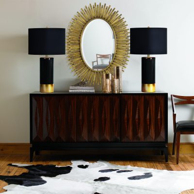 Alternative view of The Tuxedo 29" Length Table Lamp, Black and Gold