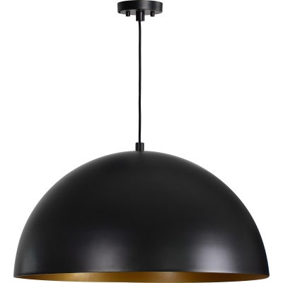 Sina 13.5" Length Ceiling Fixture, Matte Black and Gold