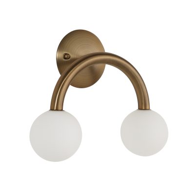 Alternative view of Santi 10.5" Height Wall Sconces, Dark Brushed Brass