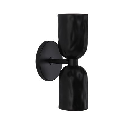 Alessia 11.2" Powder Coated Matte Black 2-Light Wall Sconce