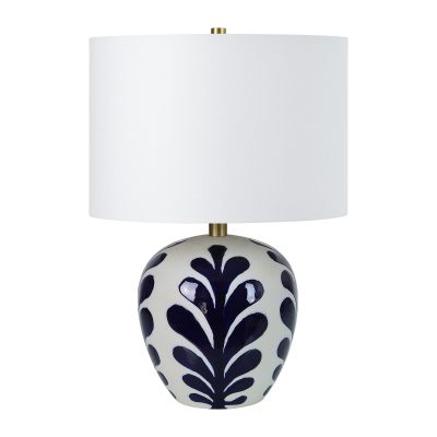 Darina 19.25" Length Table Lamp, Off-White and Navy