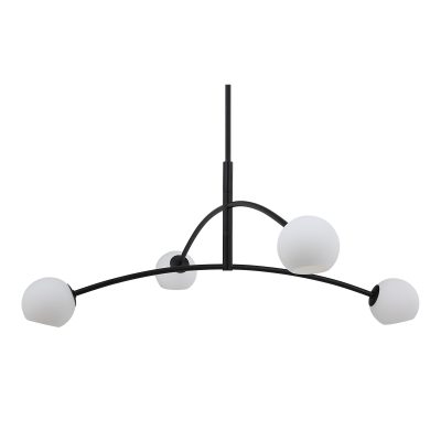 Alternative view of Nube 54" Wide 4-Light Chandelier, Matte Black