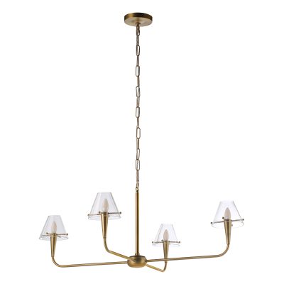 Maite 78" Height Ceiling Fixture, Plated Dark Antique Brushed Brass