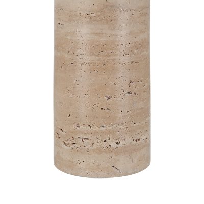 Alternative view of Ixora 25" Tall Plated Antique Brushed Brass Iron Table Lamp with Drum Linen Shade