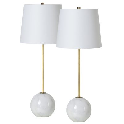 Naomi 27" Length Table Lamp, Antique Brass
