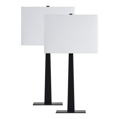 Candace 26" Length Table Lamp- Set of two, Matte Black