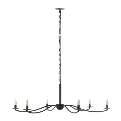 Alternative view of Landen 75.75" Height Ceiling Fixture, Powder Coated Matte Black