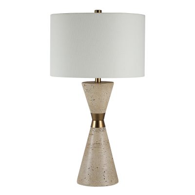 Veza 28.75" Height Table Lamps, Faux Beige Travertine