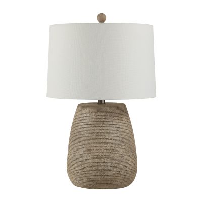 Optima 23.5" Height Table Lamps, Faux Ribbed Stone Texture