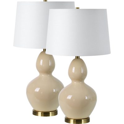 Jesula 26.75" Length Table Lamp- Set of two, Cream