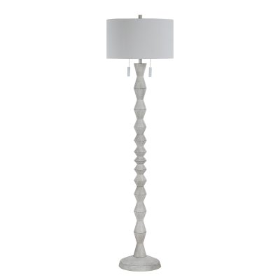 Sorriso 75.0" Height Floor Lamps, White Wood Texture