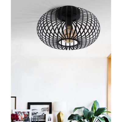 Alternative view of Ivy 9" Length Ceiling Fixture, Black