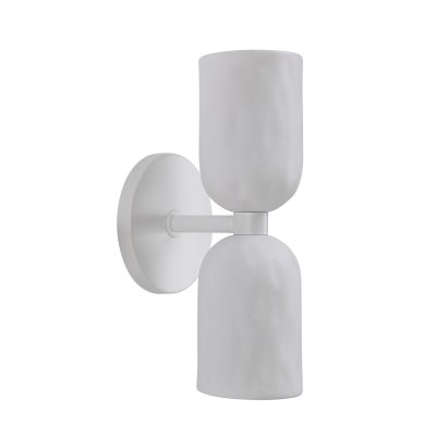Akira 11.2" Off-White 2-Light Wall Sconce