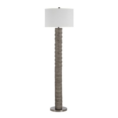 Moringa 72.0" Height Floor Lamps, Warm Charcoal Grey