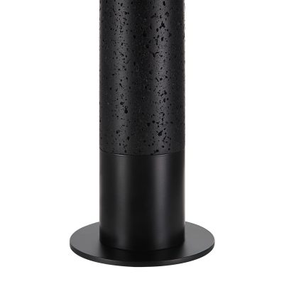 Alternative view of Kampen 28" Tall Matte Black Iron Table Lamp with Drum Linen Shade