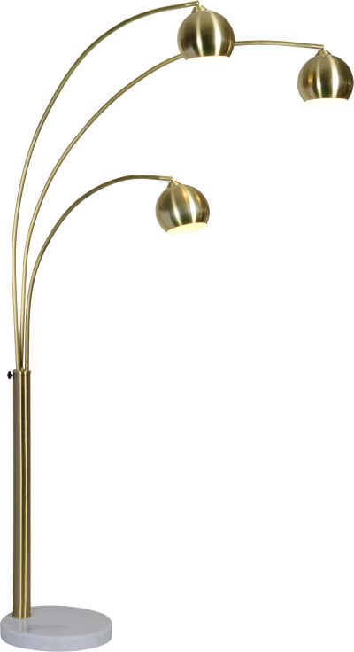 Dorset 83" Length Floor lamp, Satin Brass