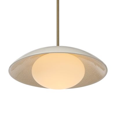 Alternative view of Abbie 72.5" Height Ceiling Fixture, Off-White Crackle