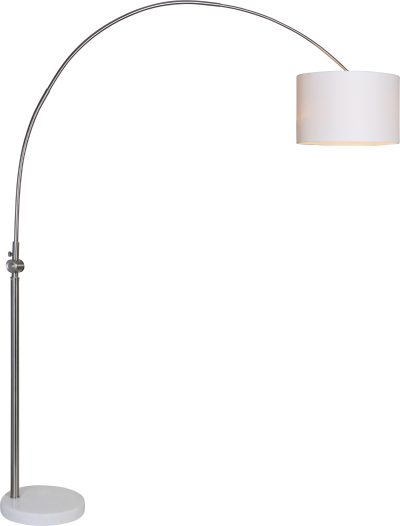 Cassell 82.5" Length Floor lamp, Nickel Plated