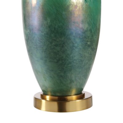 Alternative view of Wave 27.5" Height Table Lamps, Green