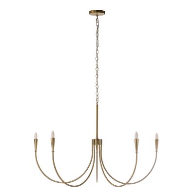 Luzon 90" Height Ceiling Fixture, Plated Dark Antique Brushed Brass