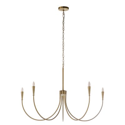 Alternative view of Luzon 90" Height Ceiling Fixture, Plated Dark Antique Brushed Brass